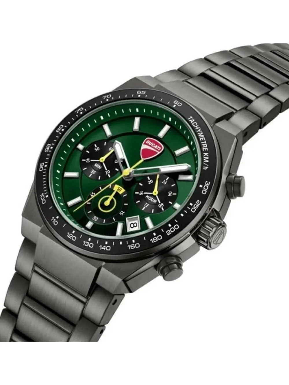 NWT Ducati Supermotos Chronograph Quartz Green Dial Men's Watch